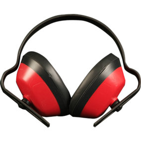 Shield Painter & Decorator Ear Defenders With Headband-Red/Black, Best To Use For Sound Levels Greater Than 80dB