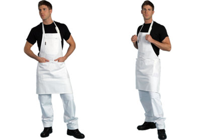 Shield Premier Painter & Decorator White Apron, Large PVC-Backed, Water Resistant Pouch, Concealed Pocket, 100% Cotton