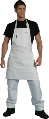 Shield Premier Painter & Decorator White Apron, Large PVC-Backed, Water Resistant Pouch, Concealed Pocket, 100% Cotton