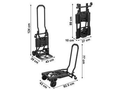 Shifter Foldable Hand Truck, 136kg capacity