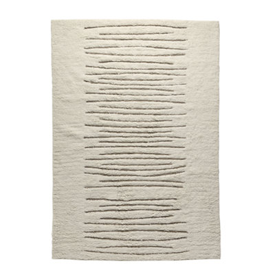 Shimla Rug White and Natural Wool & Jute Large Living Area Design 120 x ...