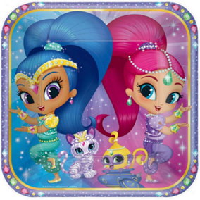 Shimmer And Shine Paper Square Party Plates Multicoloured (One Size)