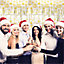 Shimmer Party Event Backdrop Tinsel Curtain Christmas Snow Design 2.5M x 1M Yellow