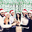 Shimmer Tinsel Curtain Christmas Snow Design 2M x 1M Green