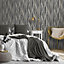 Shimmer Wave Wallpaper Black / Gold World of Wallpaper AF0023