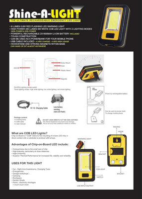 Shine-A-Light Outdoor Handheld Rechargeable LED Torch