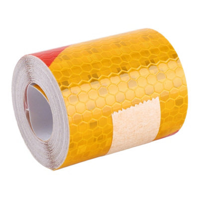 Arrow Reflective Safety Tape, Reflective Tape Red & Yellow High Visibility Sticker Waterproof Adhesive Reflective Tape Outdoor Marking Tape For Vehicle