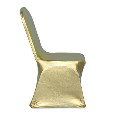 Shiny Gold SpandexChair Covers - Pack of 10