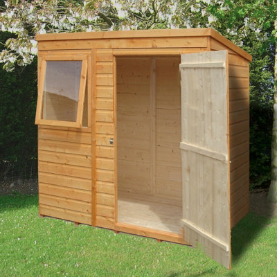 Shiplap Pent Tongue and Groove Garden Shed Workshop Approx 6 x 4 Feet