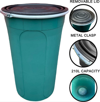 Shipping Drum 210l green Plastic Barrel Drum Strong Industry Container ...