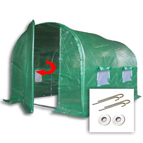SHIPS 17/5/24 - 3m x 2m + Ground Anchor Kit (10' x 7' approx) Pro+ Green Poly Tunnel