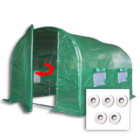 SHIPS 17/5/24 - 3m x 2m + Hotspot Tape Kit (10' x 7' approx) Pro+ Green Poly Tunnel