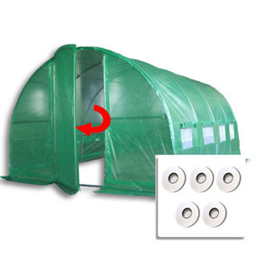 SHIPS 17/5/24 - 4m x 3m + Hotspot Tape Kit (13' x 10' approx) Pro+ Green Poly Tunnel