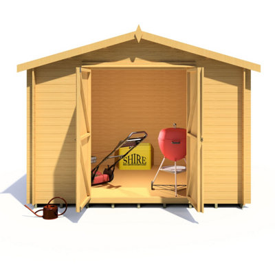 Shire 10x10 Bradley Log Cabin - 19mm Thick Logs - 4