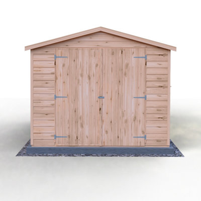 SHIRE 10X8 OVERLAP DOUBLE DOOR APEX SHED NO WINDOWS