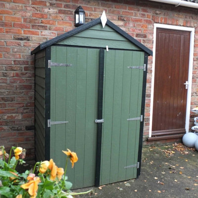 Shire 4x3 Overlap Double Door Shed with Shelves