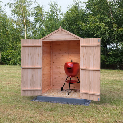 Shire 4x3 Overlap Double Door Windowless Apex Shed - 3