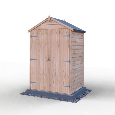 Shire 4x3 Overlap Double Door Windowless Apex Shed - 5