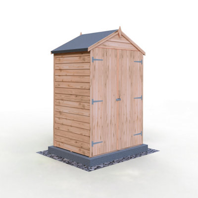 Shire 4x3 Overlap Double Door Windowless Apex Shed - 6