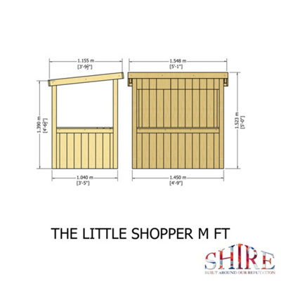 Shire 4x4 Little Shopper Wooden Playhouse - 6