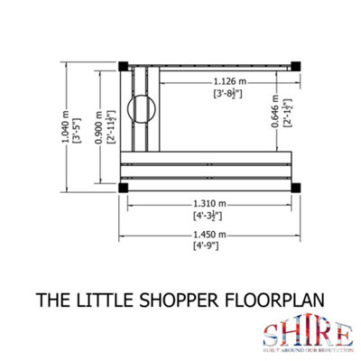 Shire 4x4 Little Shopper Wooden Playhouse - 7