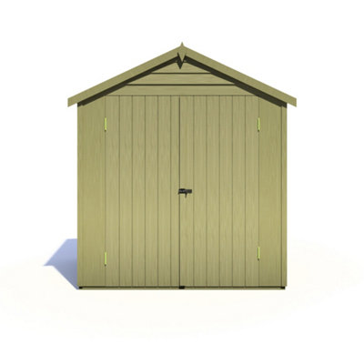 Shire 4x6 Overlap Double Door Windowless Shed Pressure Treated