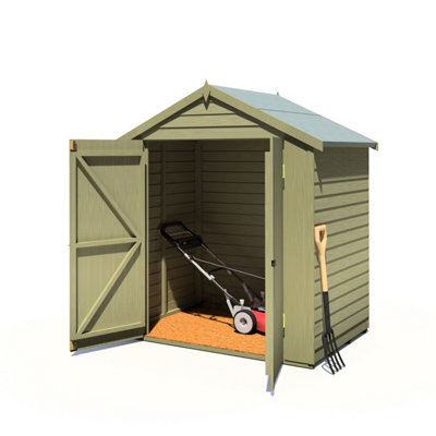 Shire 4x6 Overlap Double Door Windowless Shed Pressure Treated - 3
