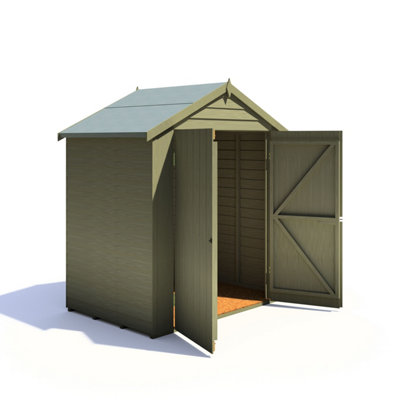 Shire 4x6 Overlap Double Door Windowless Shed Pressure Treated