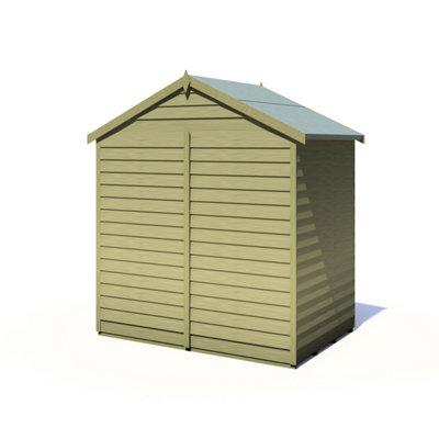 Shire 4x6 Overlap Double Door Windowless Shed Pressure Treated - 5
