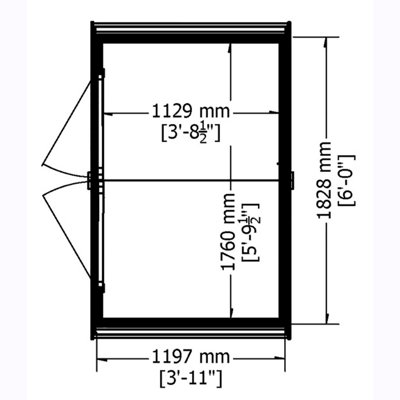 Shire 4x6 Overlap Double Door Windowless Shed Pressure Treated - 8