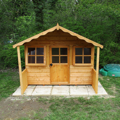 Wooden wendy store house b&q