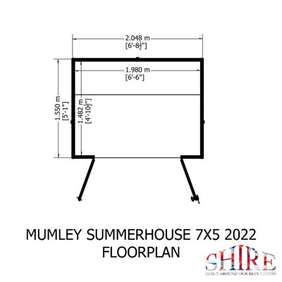 Shire 7x5 Mumley Shiplap Summerhouse Pressure Treated - 6