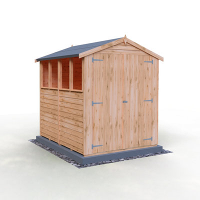 Shire 7x5 Overlap Double Door Shed with Windows