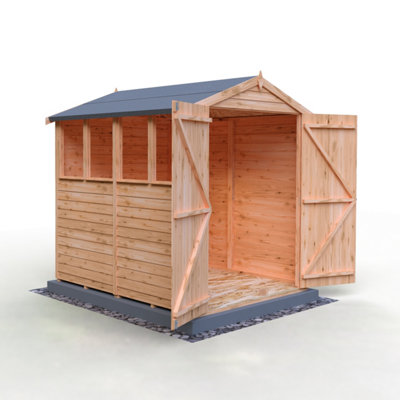 Shire 7x5 Overlap Double Door Shed with Windows - 4