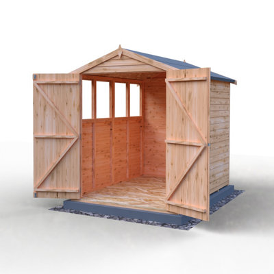 Shire 7x5 Overlap Double Door Shed with Windows - 5