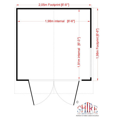 Shire 7x7 Buckingham Shiplap Summerhouse Pressure Treated - 3