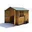 Shire 7x7 Overlap Pressure Treated Double Door Garden Shed with Windows