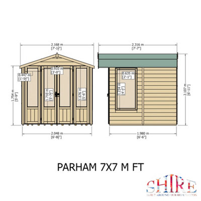 Shire 7x7 Parham Shiplap Summerhouse - 5
