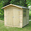 Shire 7x7 Pressure Treated Alderney Double Door Tongue and Groove Garden Shed / Workshop