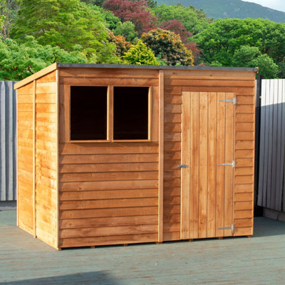 Shire 8x6 Overlap Pent Shed with Window DIY at B Q