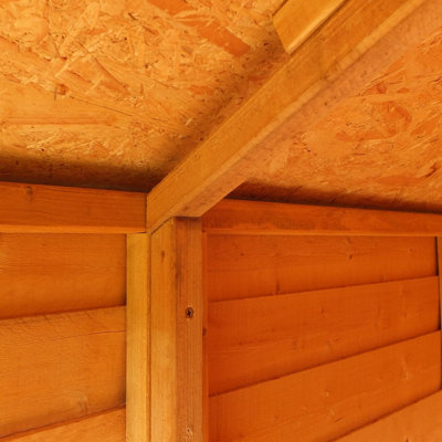 Shire 8x6 Overlap Premium Double Door Windowless Apex Shed Pressure Treated - 5