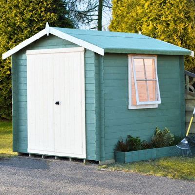 Shire 9x9 Bradley Log Cabin - 19mm Thick Logs - 3