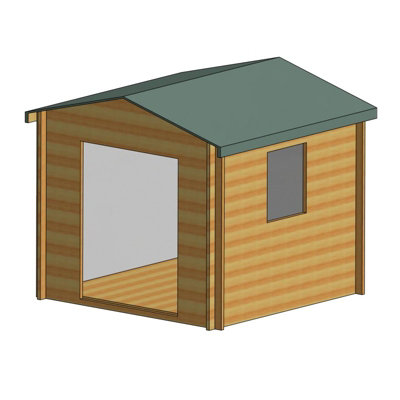 Shire 9x9 Bradley Log Cabin - 19mm Thick Logs - 6