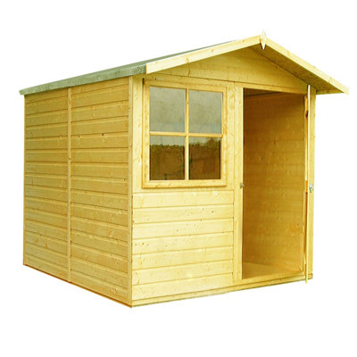 Shire Abri 7x7 Shiplap Apex Single Door Garden Shed with Window