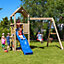 Shire Adventure Peaks Fortress  2 Climbing Frame with Swing, Slide and Climbing Wall
