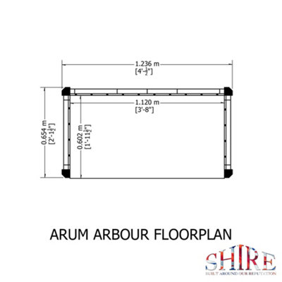 Shire Arum Garden Arbour Seat 4 x 2 ft - 4