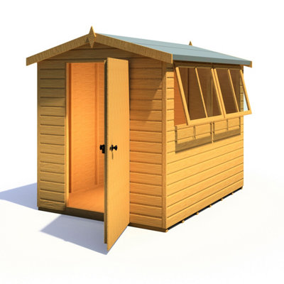 Shire Atlas Workshop Apex Shed Workshop 8x6 Single Door 12mm Shiplap