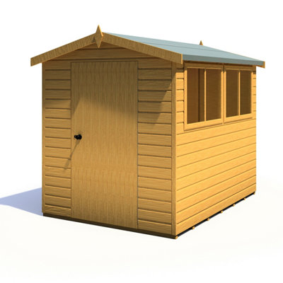 Shire Atlas Workshop Apex Shed Workshop 8x6 Single Door 12mm Shiplap - 3