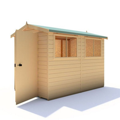Shire Atlas Workshop Apex Shed Workshop 9x6 Single Door 12mm Shiplap