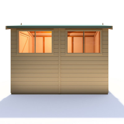 Shire Atlas Workshop Apex Shed Workshop 9x6 Single Door 19mm Loglap - 4